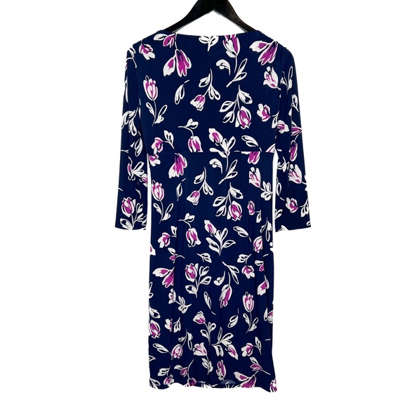 Lauren Ralph Lauren Dress Faux Wrap Floral Tulip Dress - Picture 6 of 7